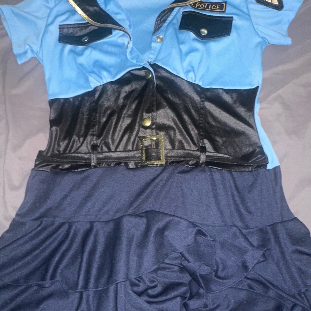 SHEIN Blue and Black Costume Dress